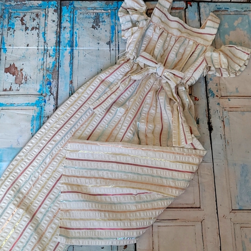 Girls Bonnie Jean metallic stripe Jumper